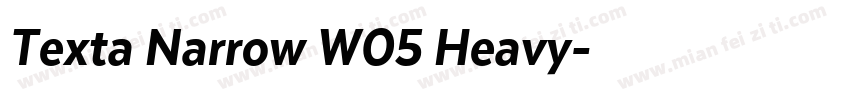 Texta Narrow W05 Heavy字体转换